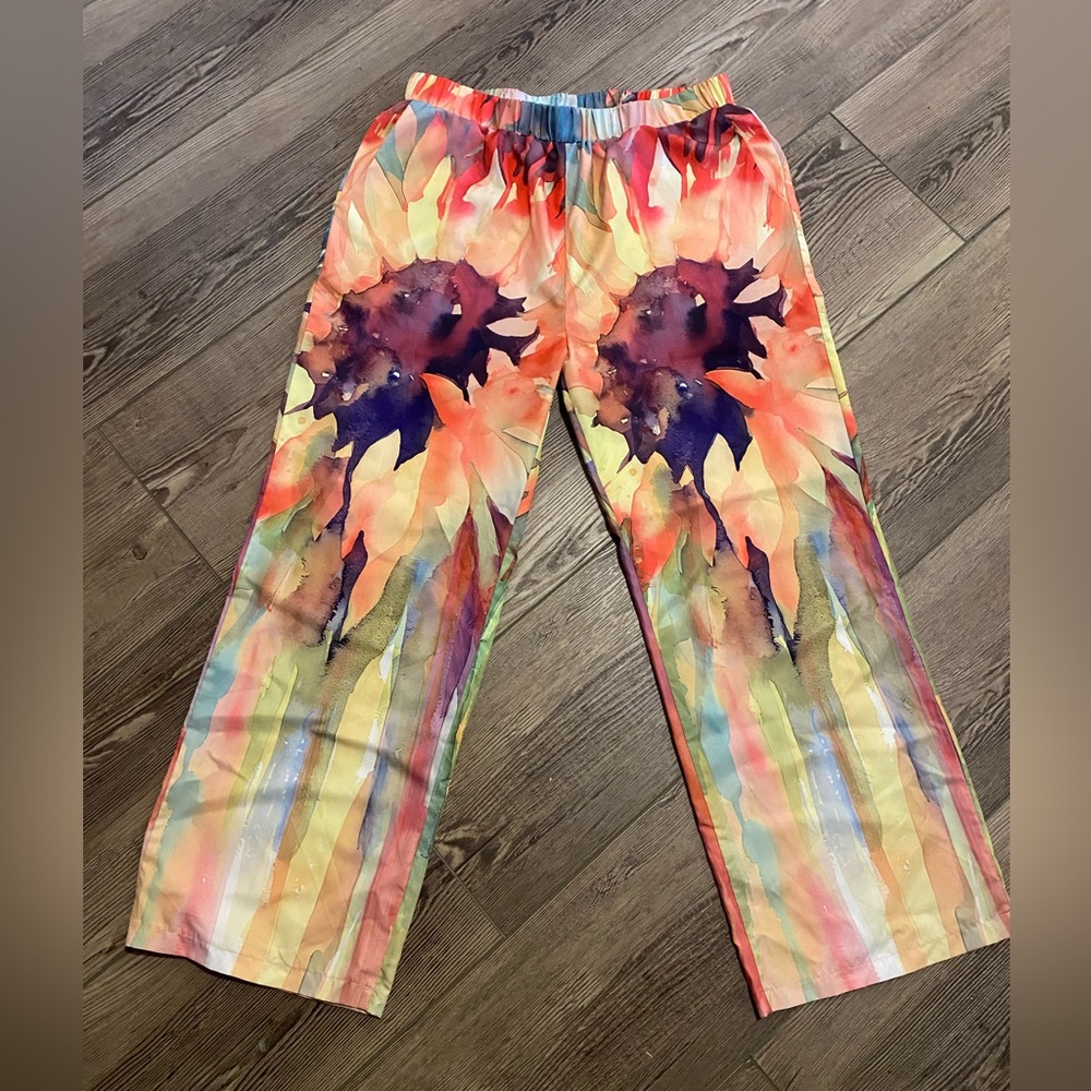 Watercolor tie dye pants